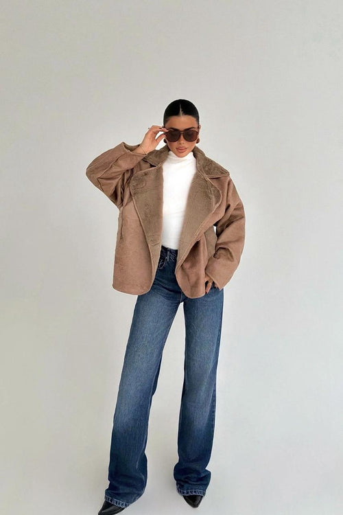 Tan Button-Up Jacket
