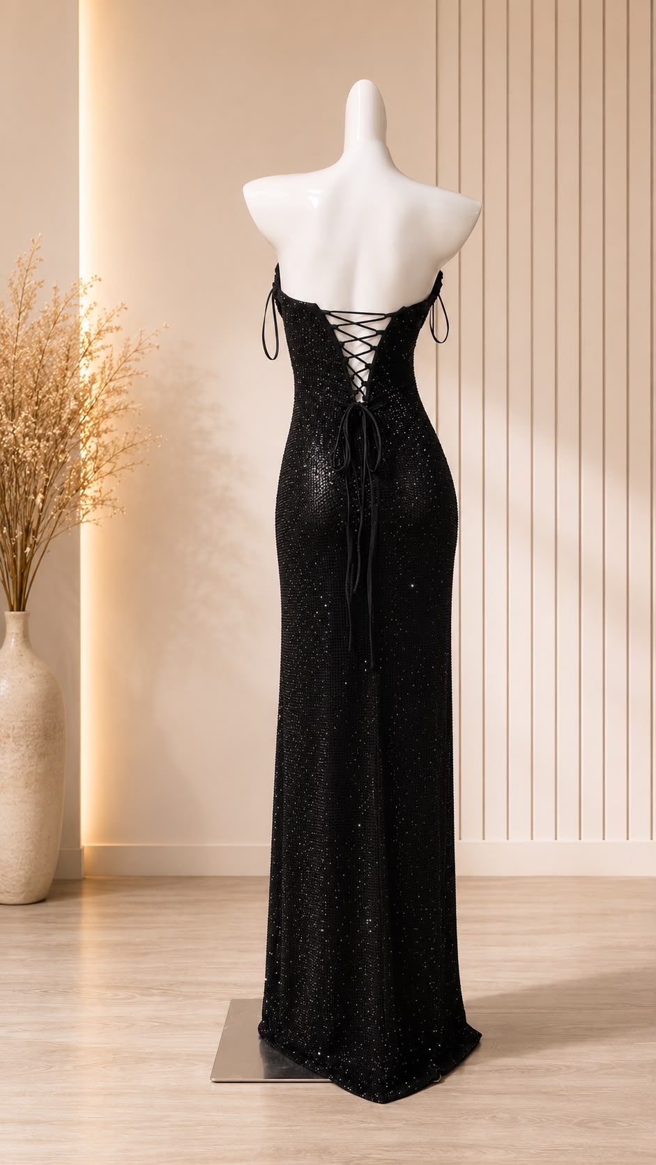 Lumiera Diamond Backless Gown