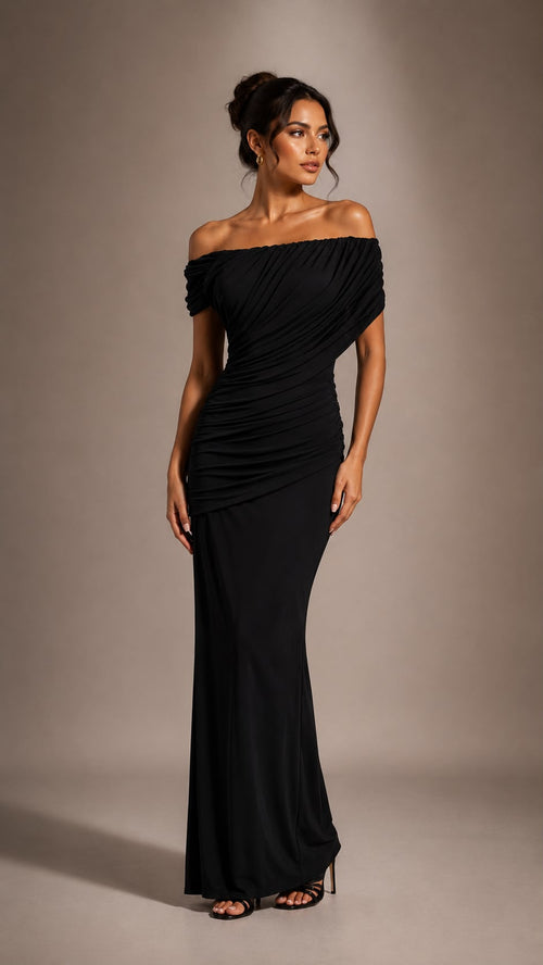 Lunavelle Halter Maxi Dress