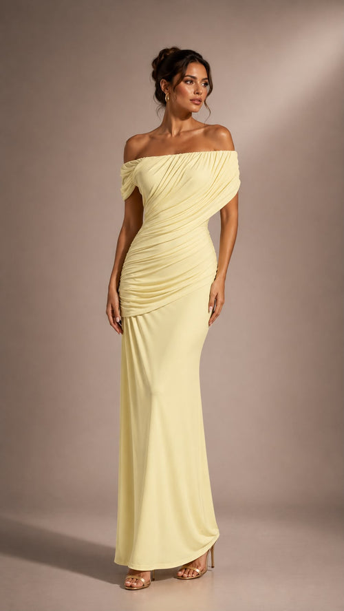 Lunavelle Halter Maxi Dress