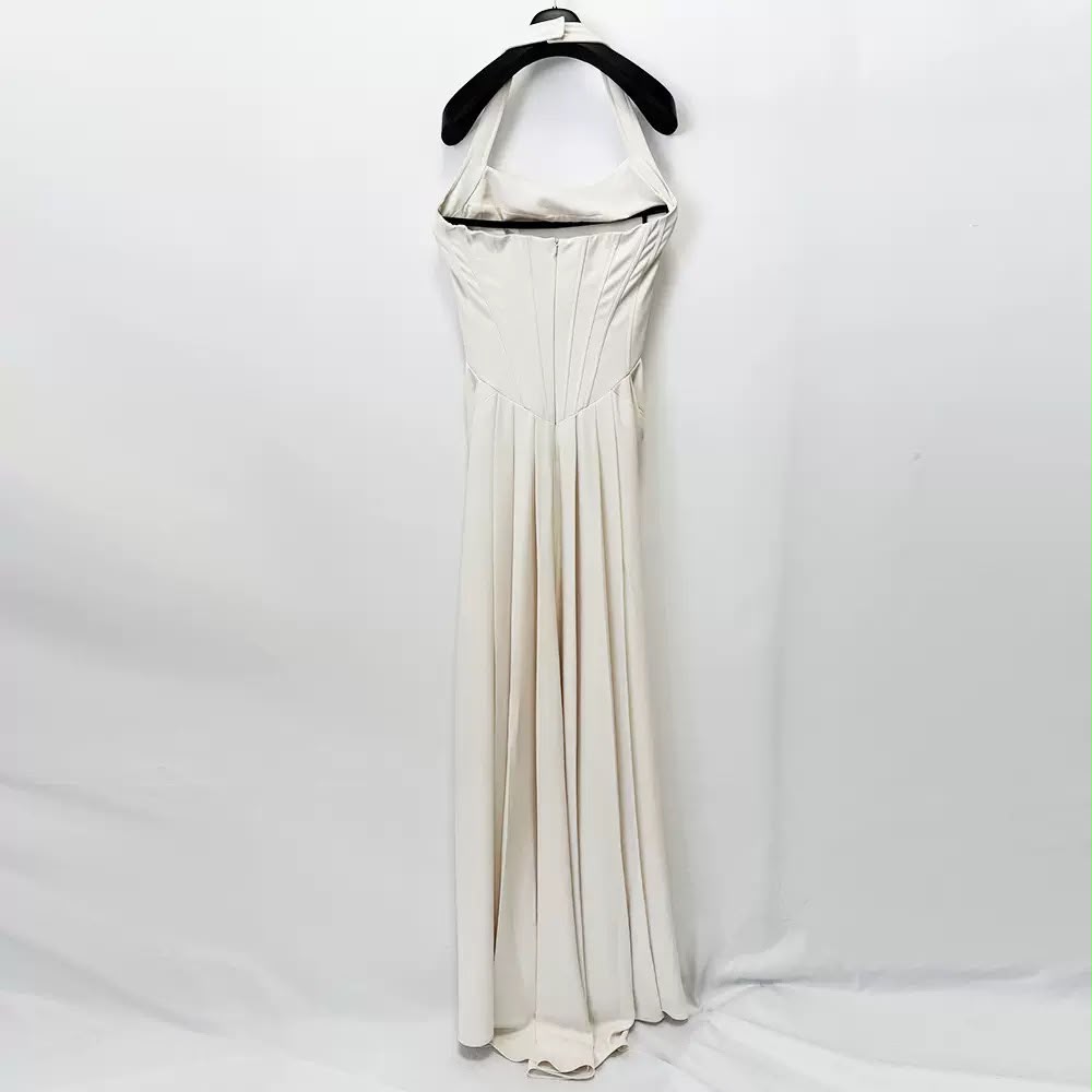 Veloura Rhinestone Halter Gown