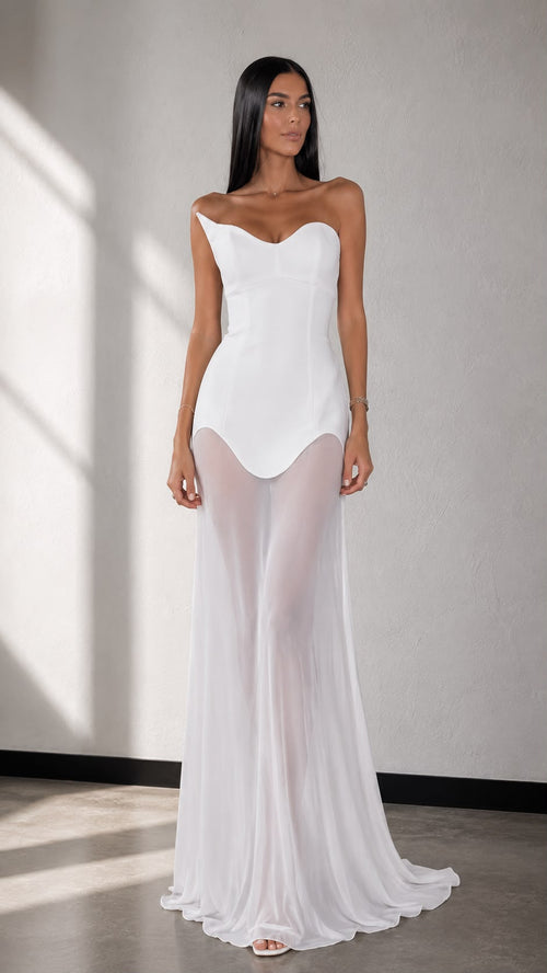 Maristelle Printed A-Line Dress