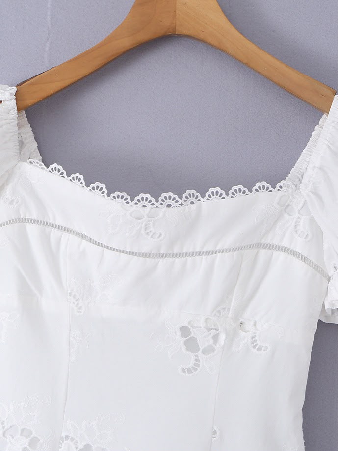 Eloria Embroidered Mini Dress