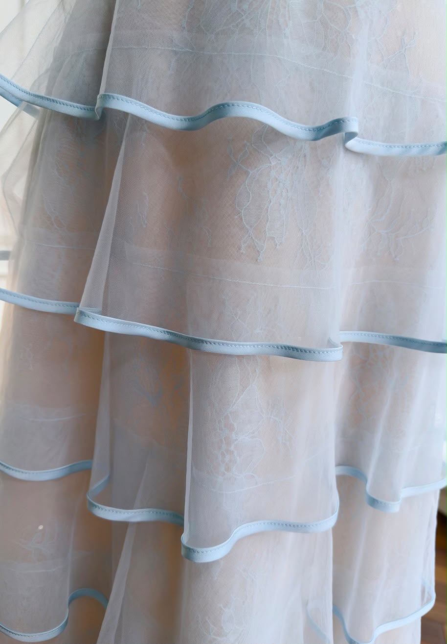 Azurielle Ruffle Maxi Dress