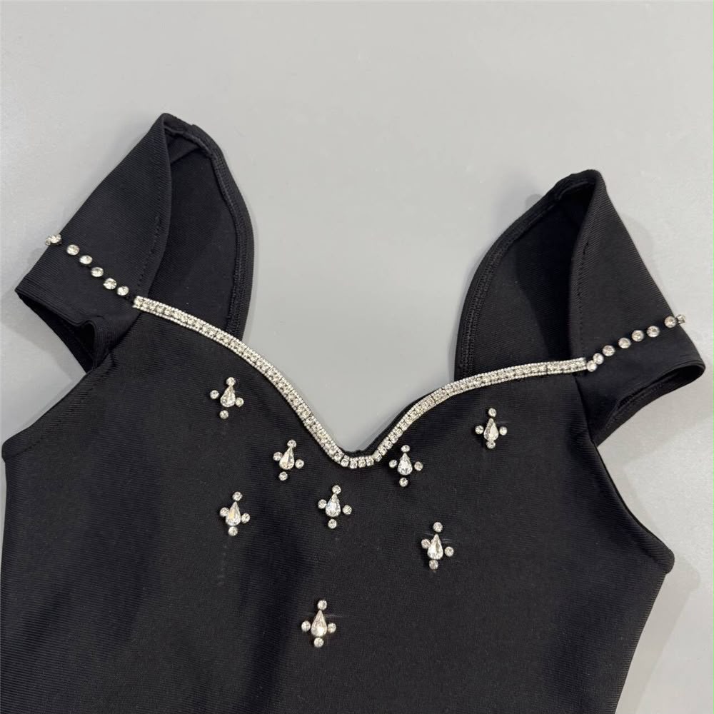 Scarlett Crystal Ruffle Mini Dress