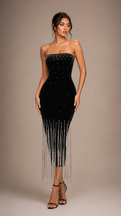 Celestine Tassel Midi Dress