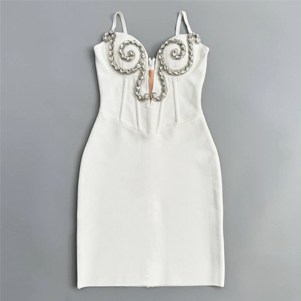 Seraphina Crystal Slip Mini Dress