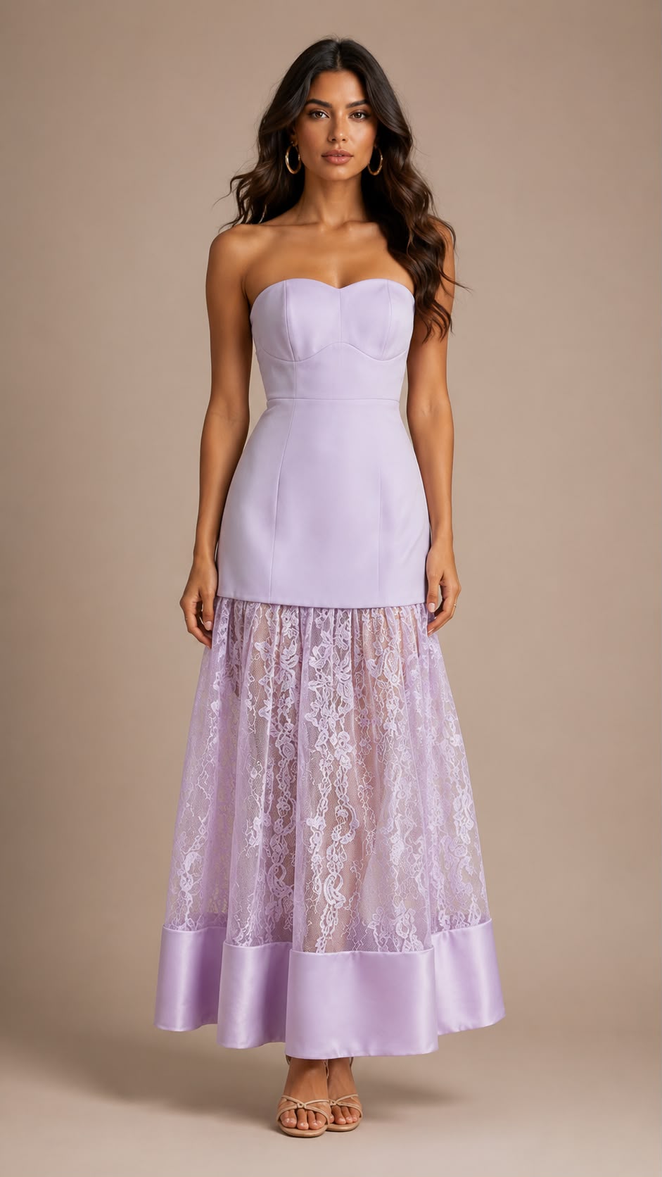 Violetta Contrast Slip Maxi Dress