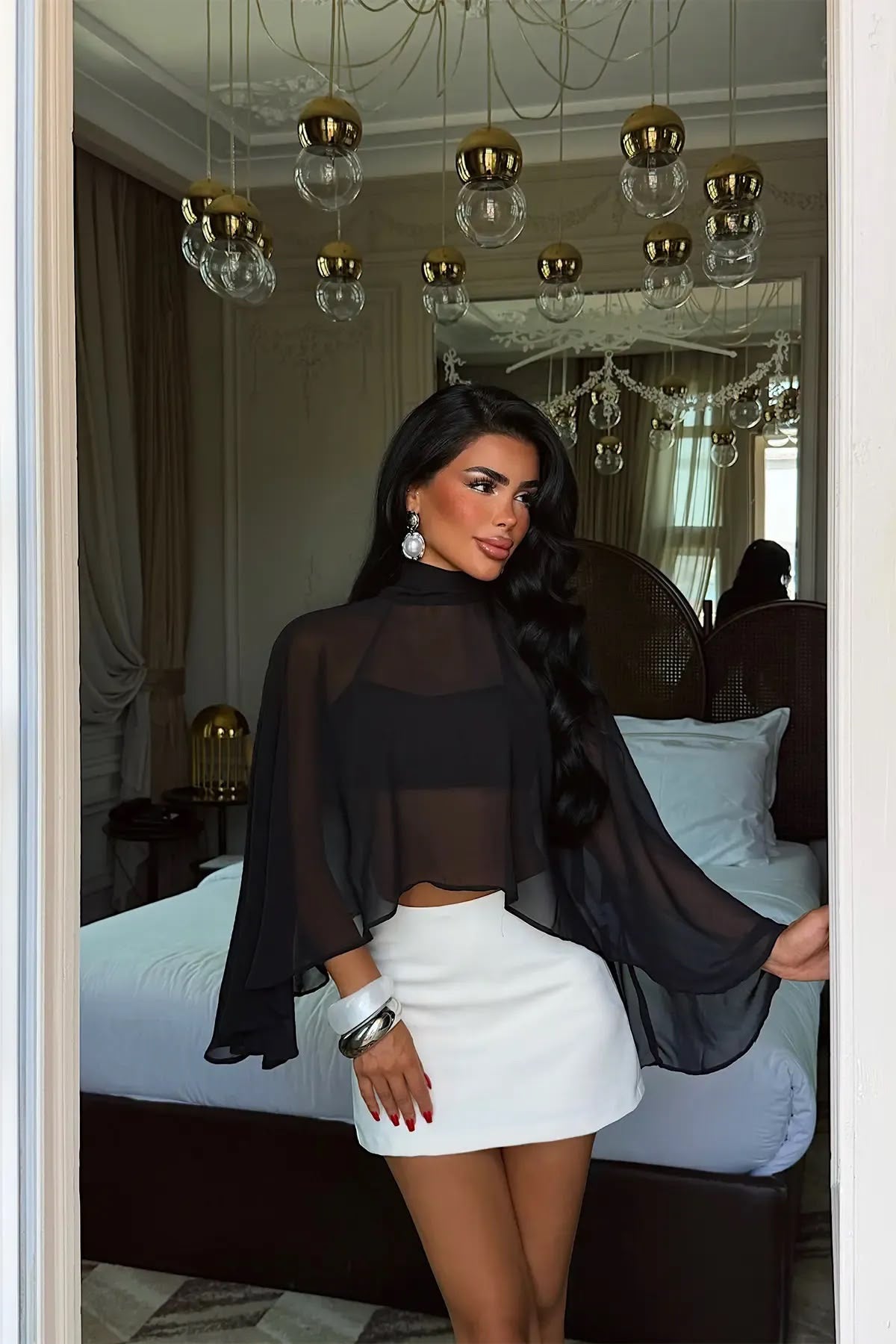 Black Transparent Blouse