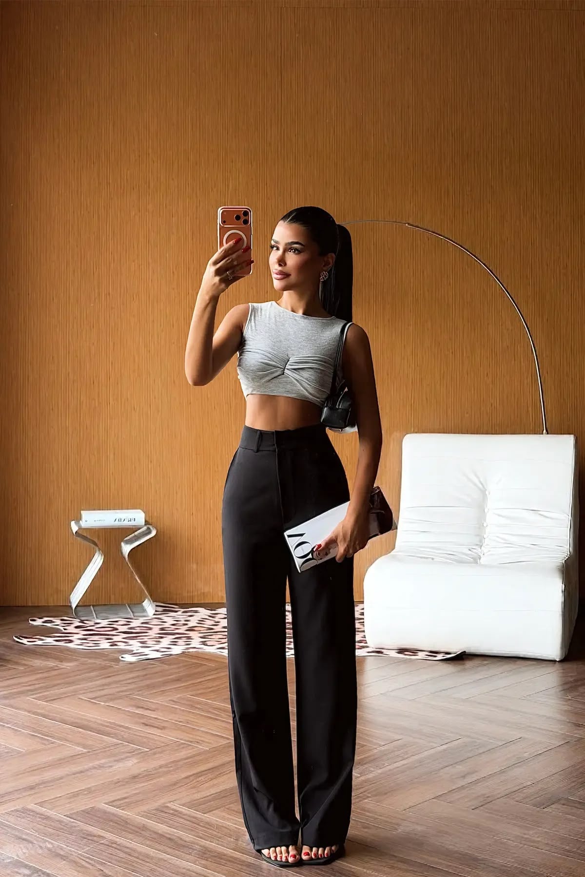Black High-Waisted Trousers