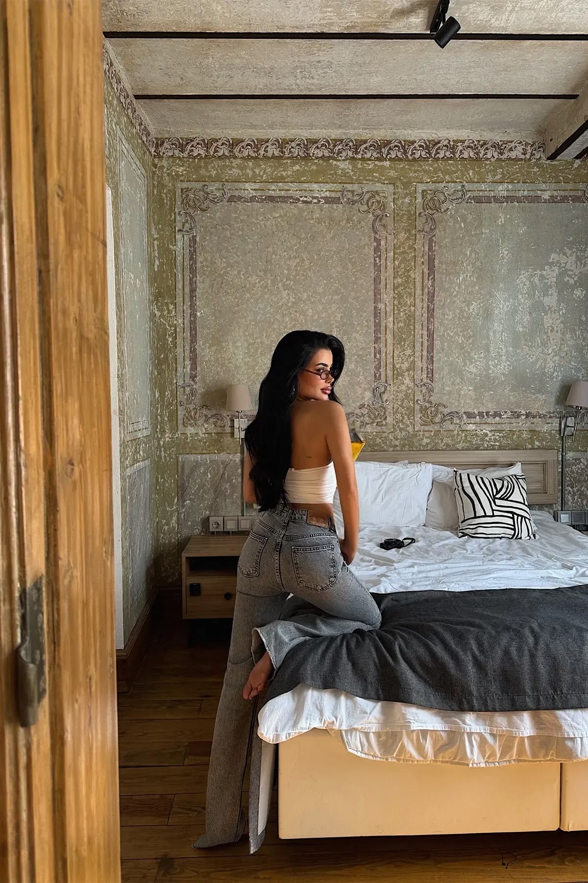 Gray High Waist Jean