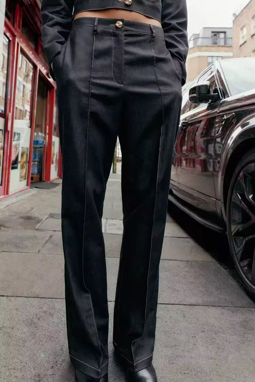 Straight ridge pants