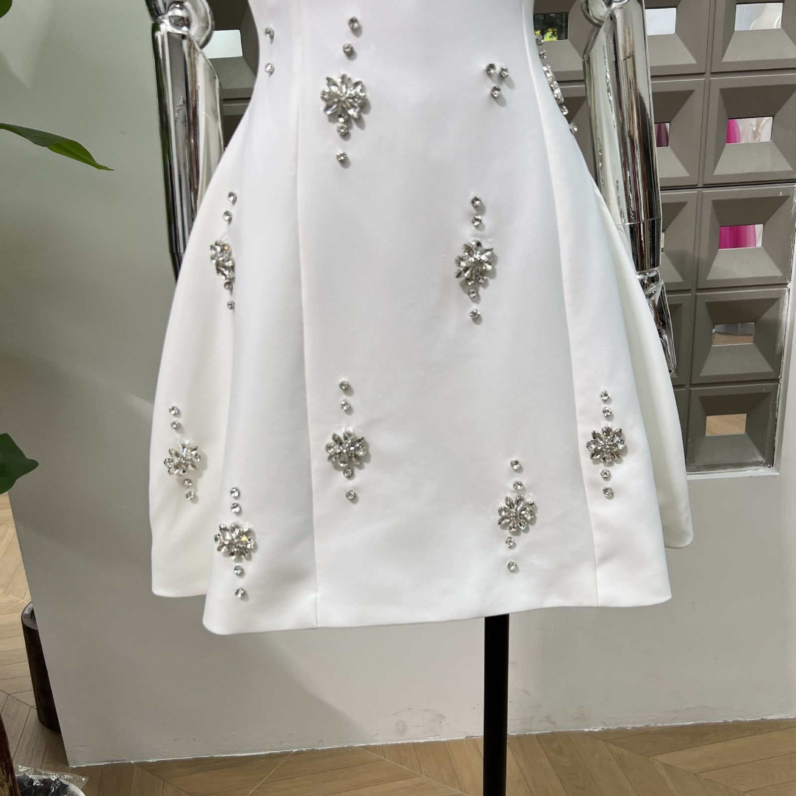 Aurelle Square Neck Mini Dress