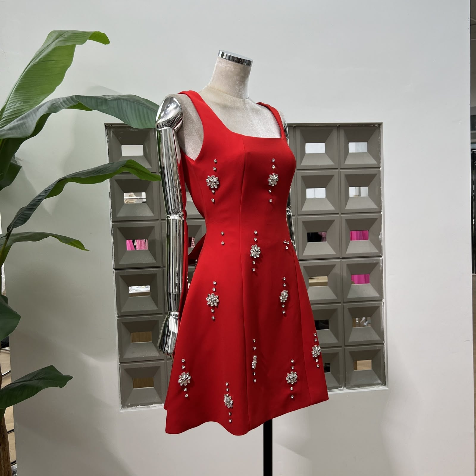 Aurelle Square Neck Mini Dress