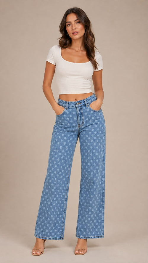 Light Wash Straight Leg Jeans