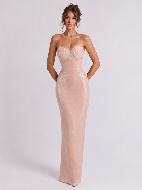 Zeraphine Beaded Maxi Dress