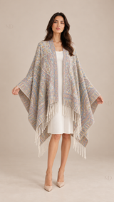 Amara Paisley Fringed Shawl