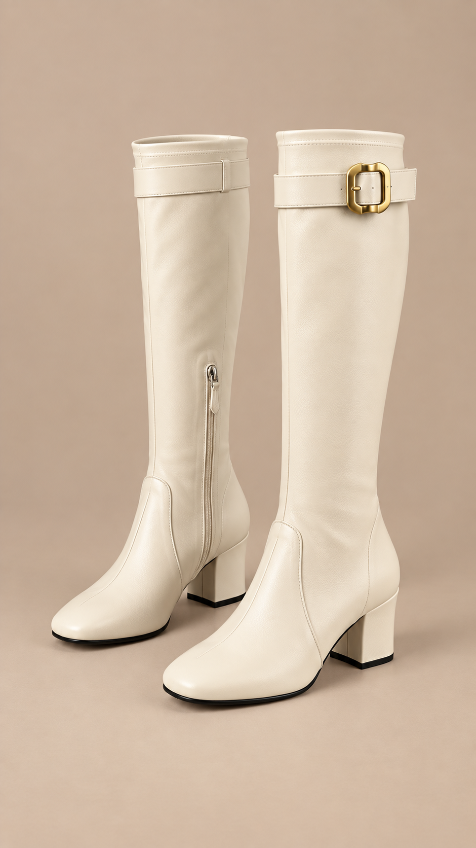 Imogen Stretch Knee Boots — Apricot product only
