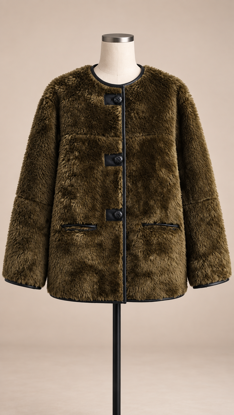 Cordelia Borg Jacket — Army Green mannequin front
