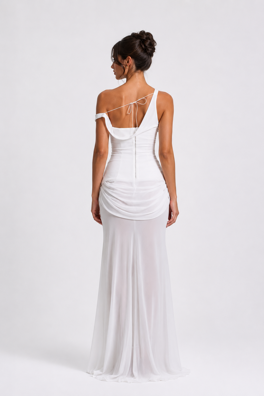 Ethereal Sculpt Mesh Dress