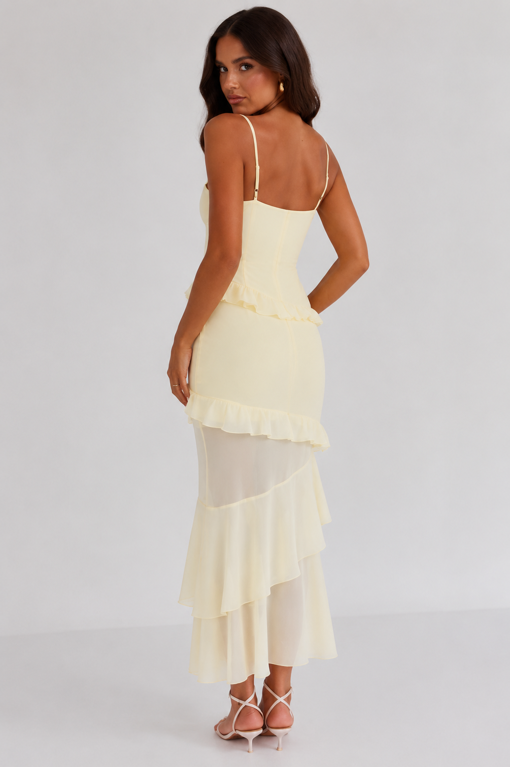 Elise Ruffle Maxi Dress