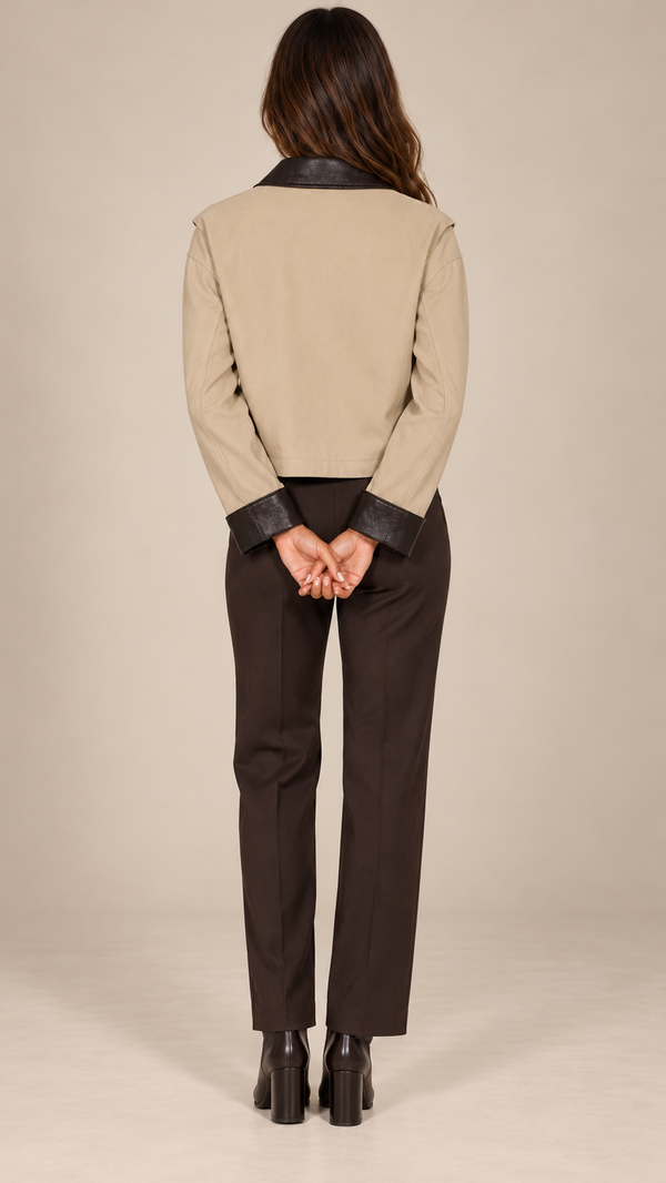 Rosalba Contrast-Collar Jacket