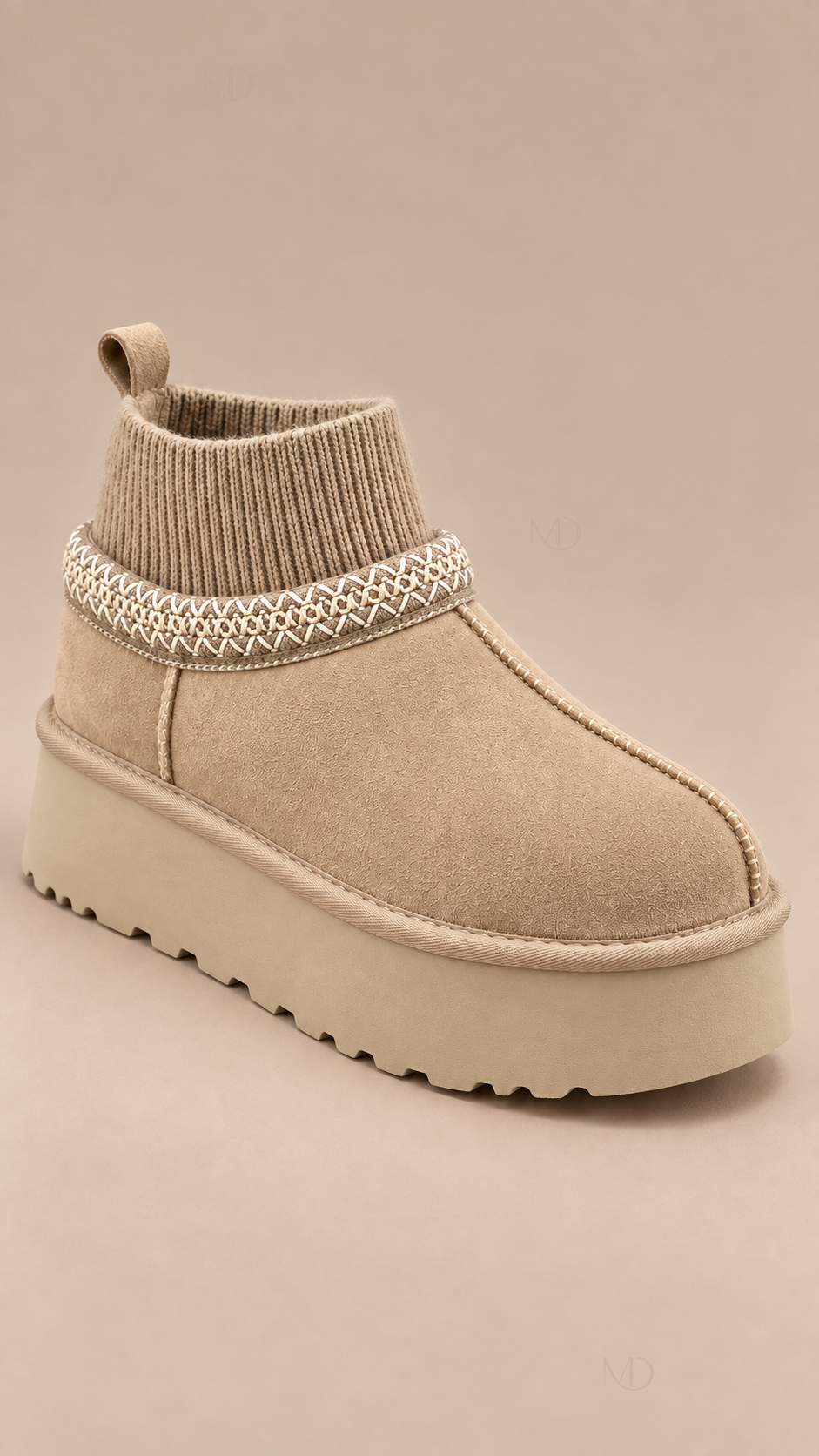 Sierra Platform Snow Boots — Beige product closed