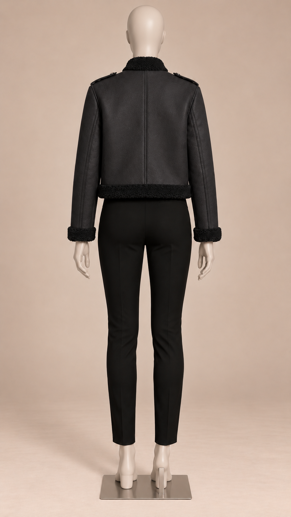 Clotilde Hussar Jacket — Black mannequin back