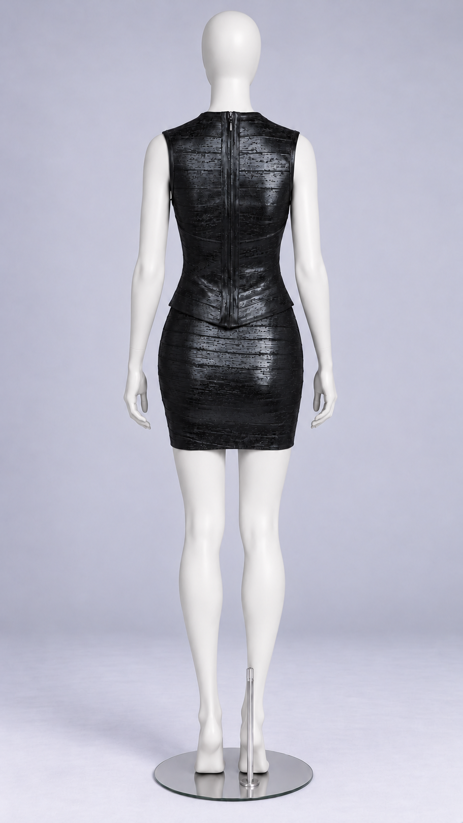 Zinnia Foil Bandage Set — Black mannequin back