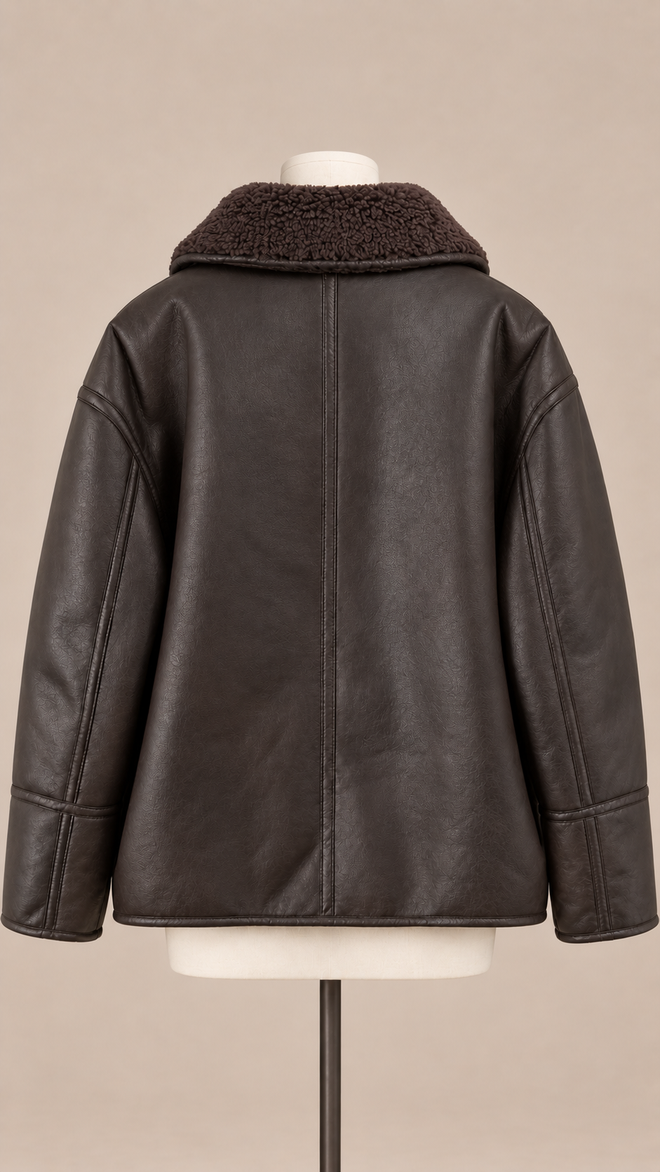 Clarisse Reversible Jacket — Black mannequin back