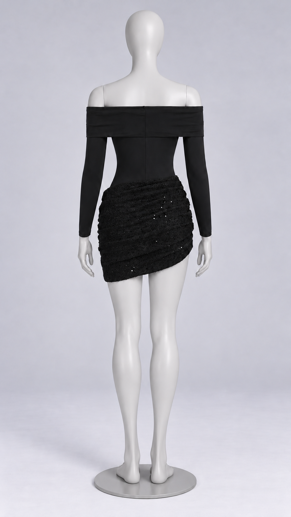Dorothea Bardot Mini — Black mannequin back