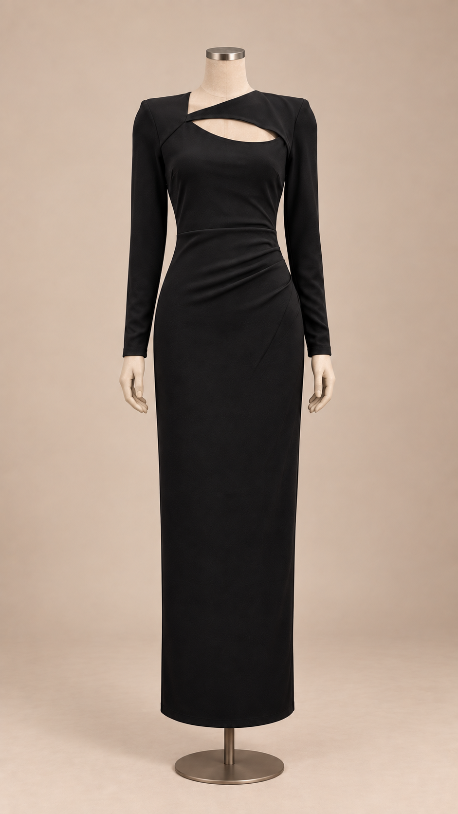 Ysabel Keyhole Maxi — Black mannequin front