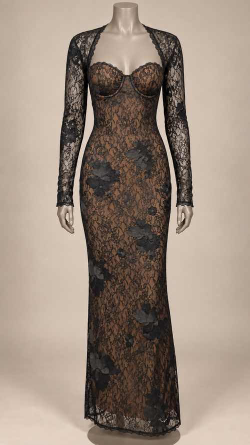 Ariane Bolero Set — Black mannequin front