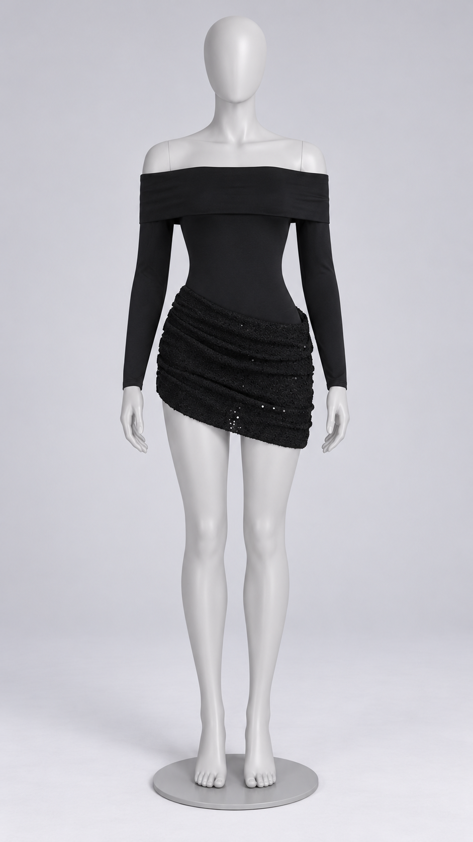 Dorothea Bardot Mini — Black mannequin front