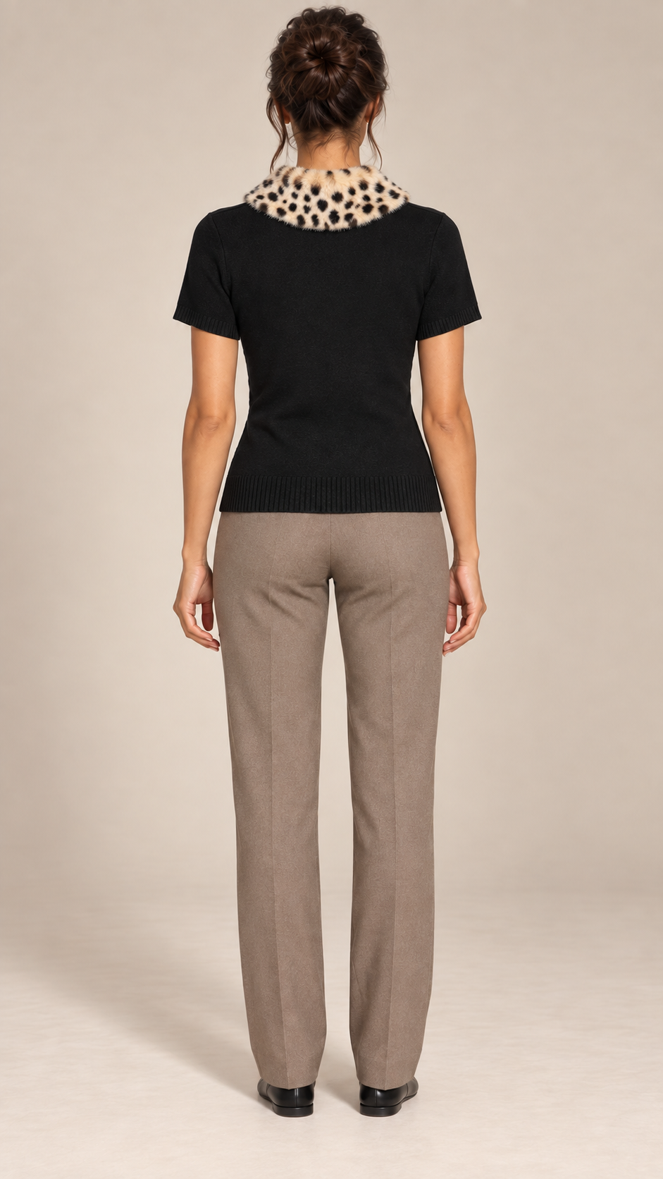 Emmeline Spotted Cardigan — Black model back