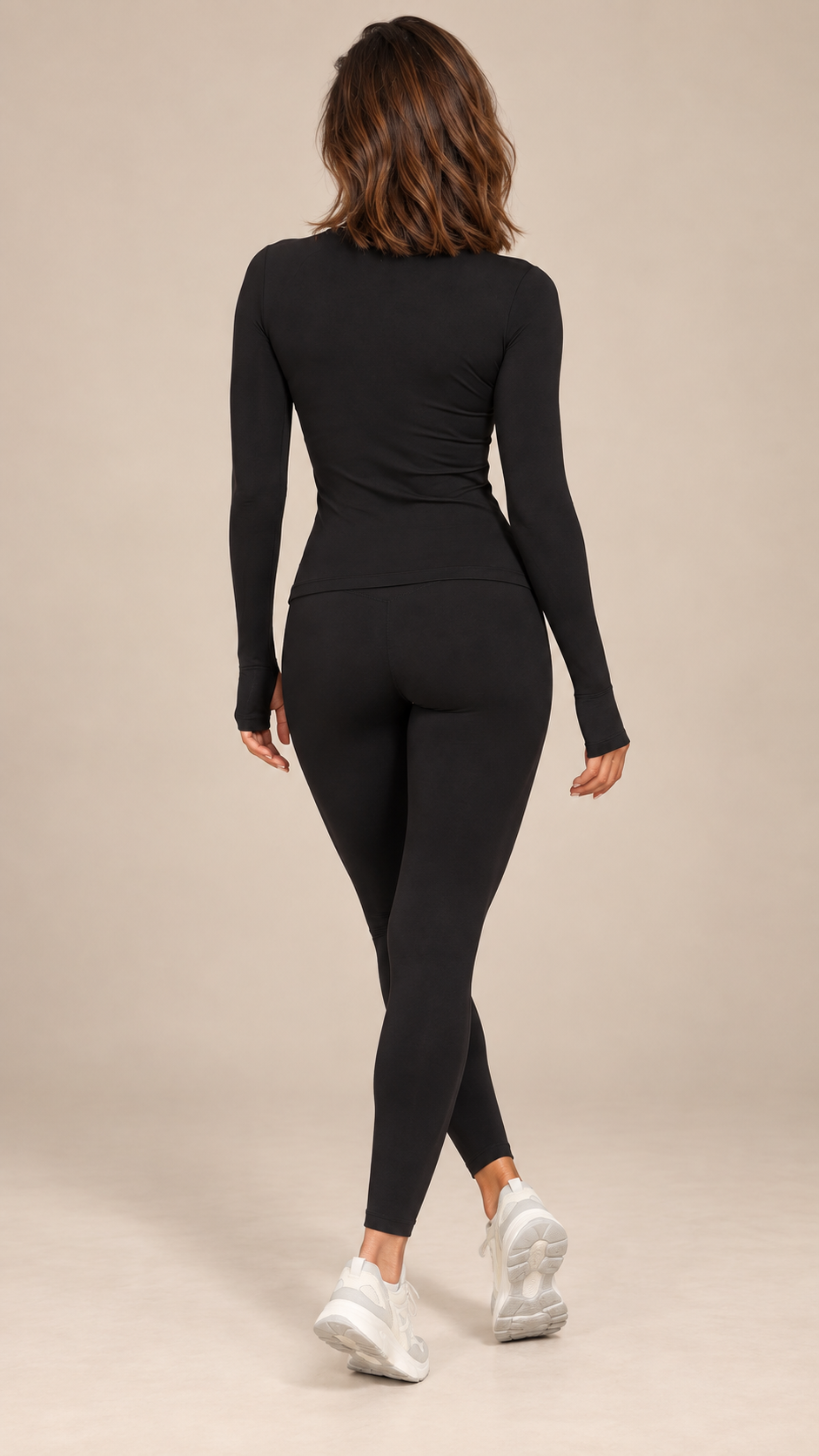 Kalinda Thumbhole Active Set — Black model back