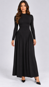 Leopoldine Mock-Neck Maxi