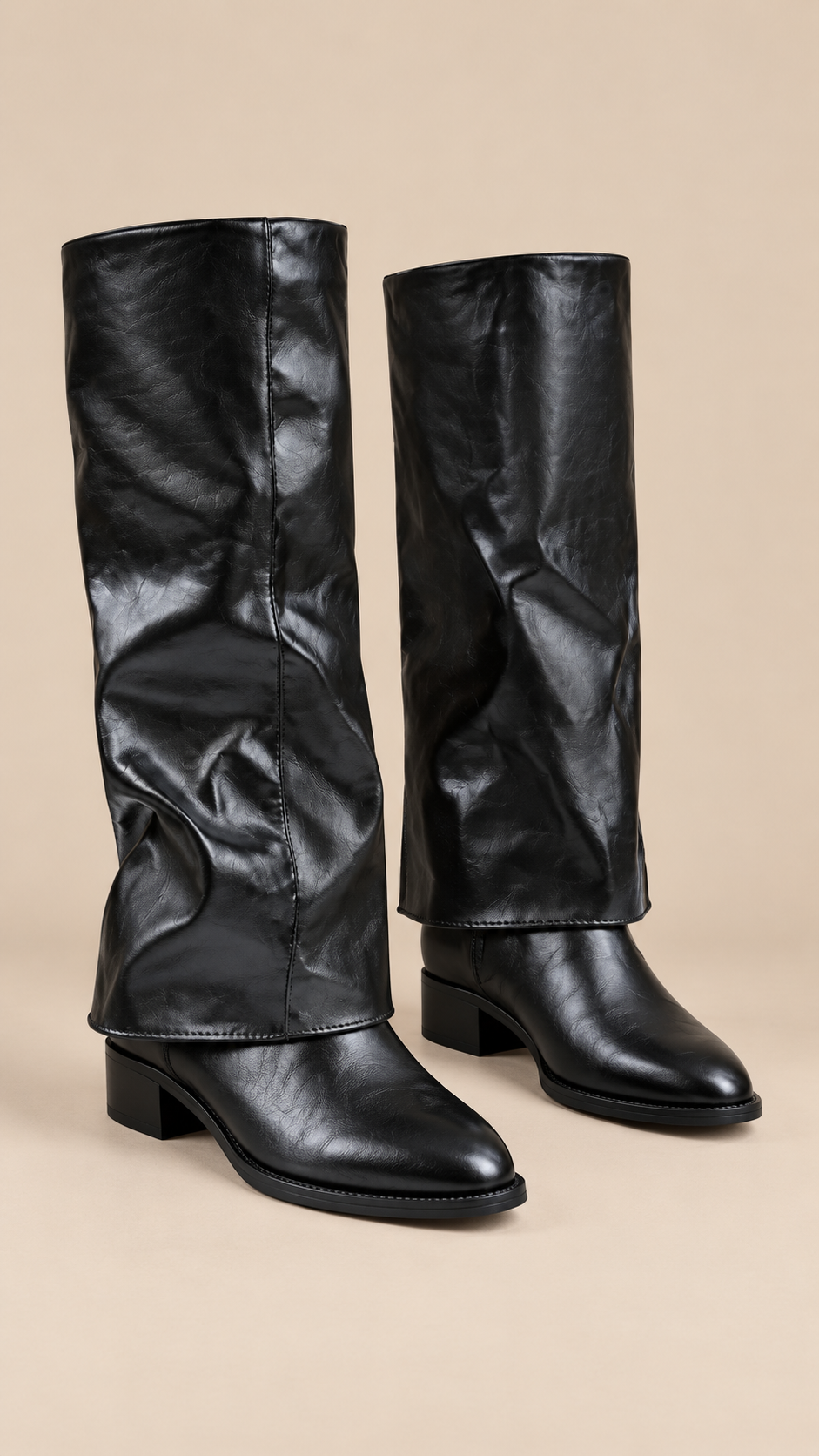 Brigitte Foldover Boots — Black product only