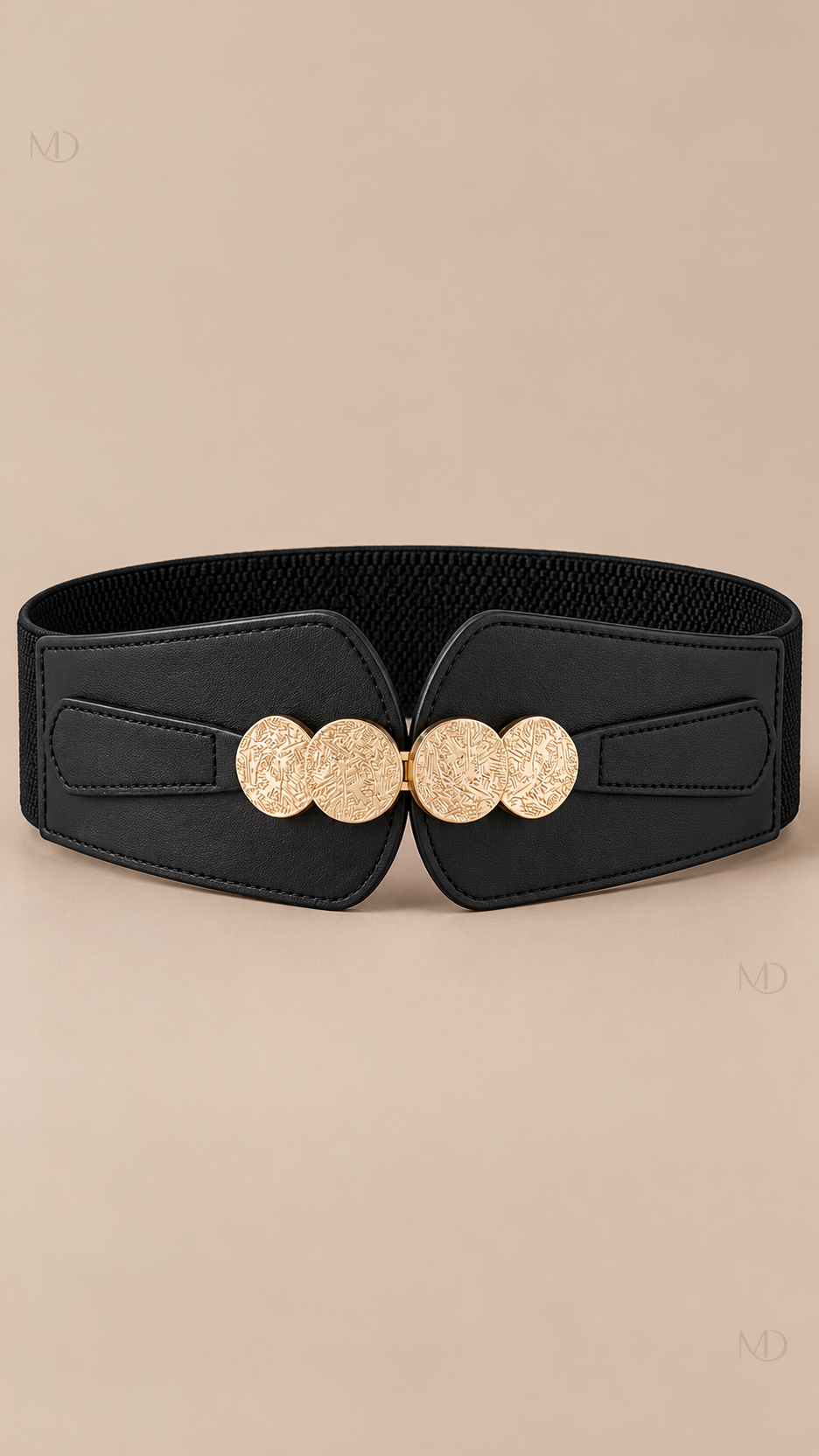 Liora Coin-Buckle Belt — Black product only