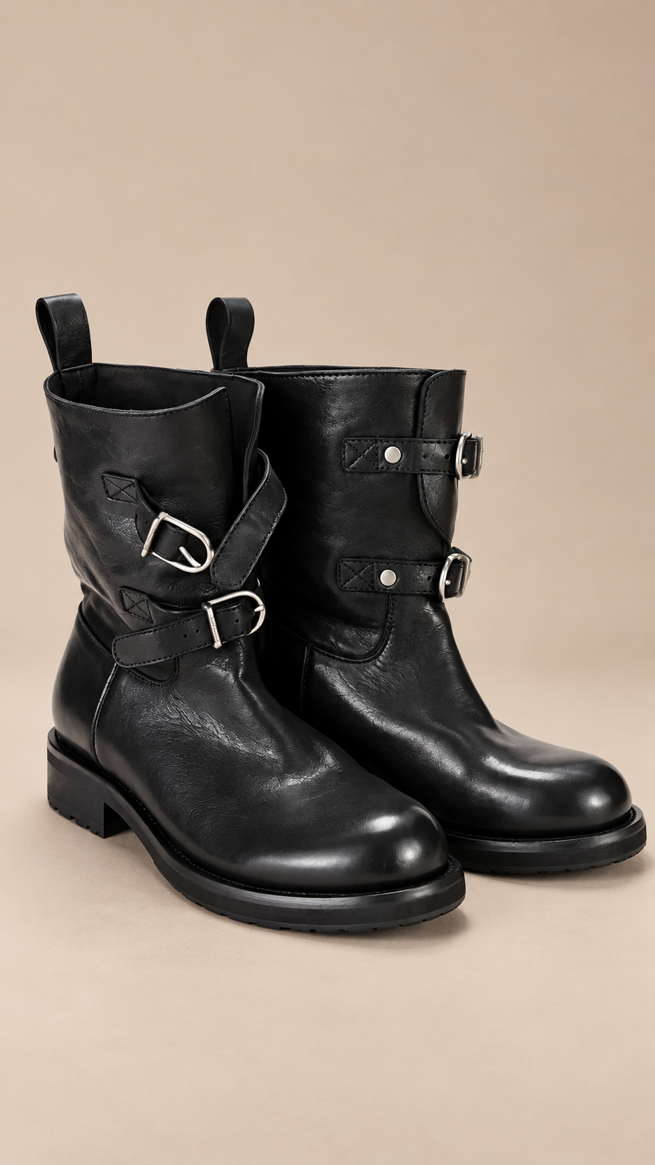 Rowena Buckled Boots — Black product only