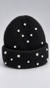 Hortense Rhinestone-Dot Beanie