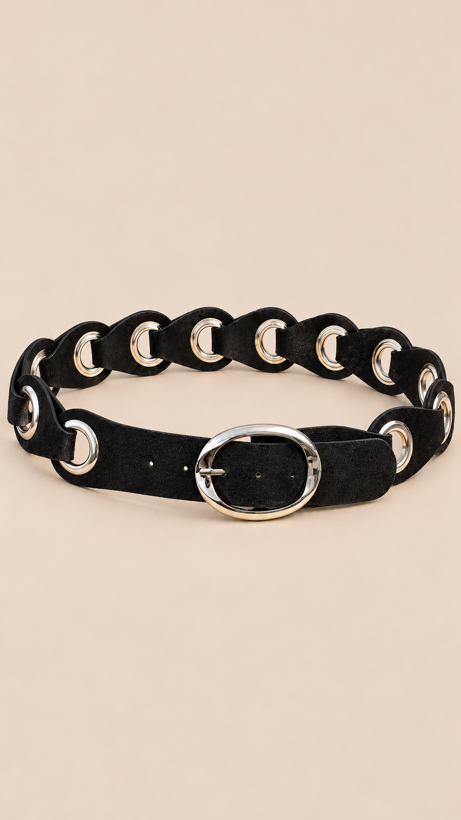 Marieke Ring-Link Belt — Black product only
