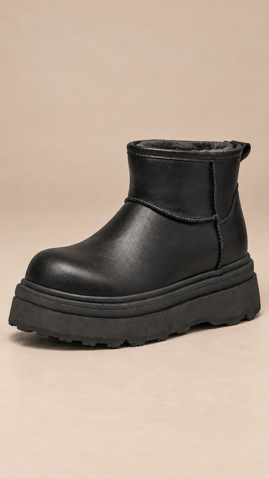 Ondine Stacked-Sole Boot — Black product only