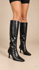 Tamsin Croc Knee Boot