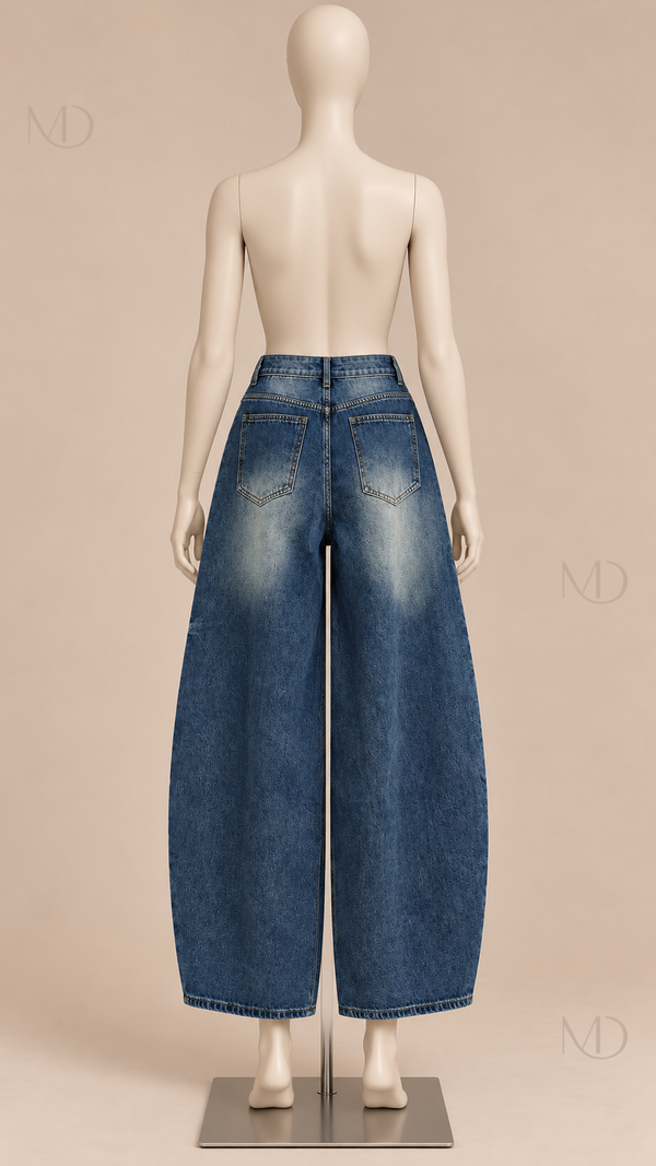 Jolanda Button-Seam Jeans