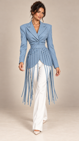 Solenne Tassel-Tie Blazer