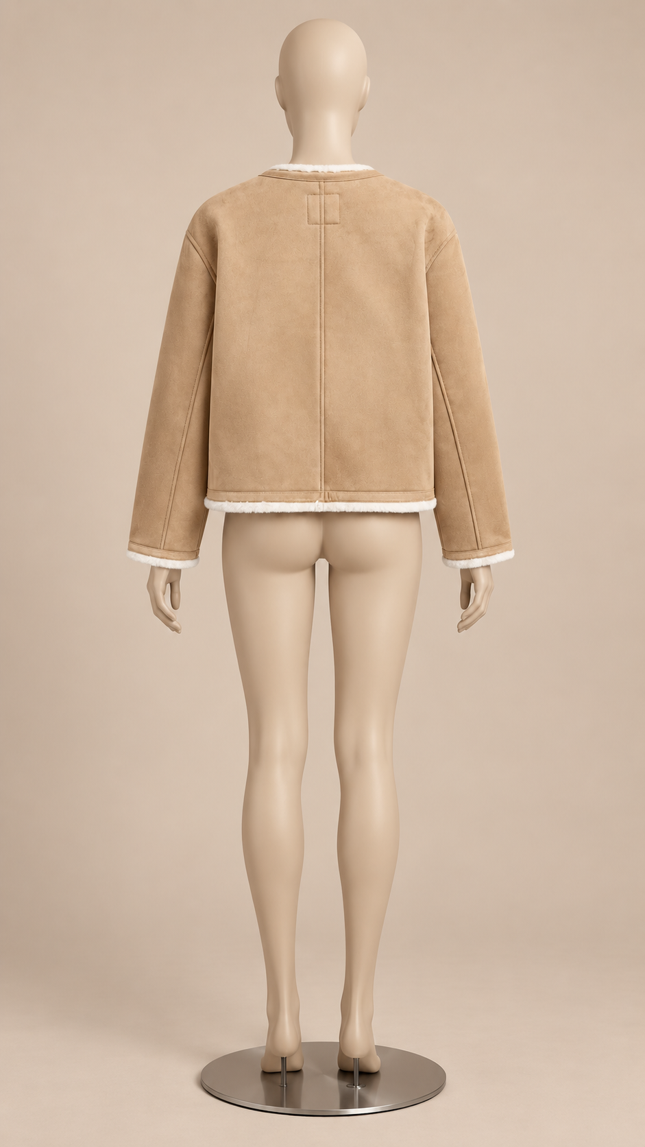 Corinne Shearling Jacket — Brown mannequin back