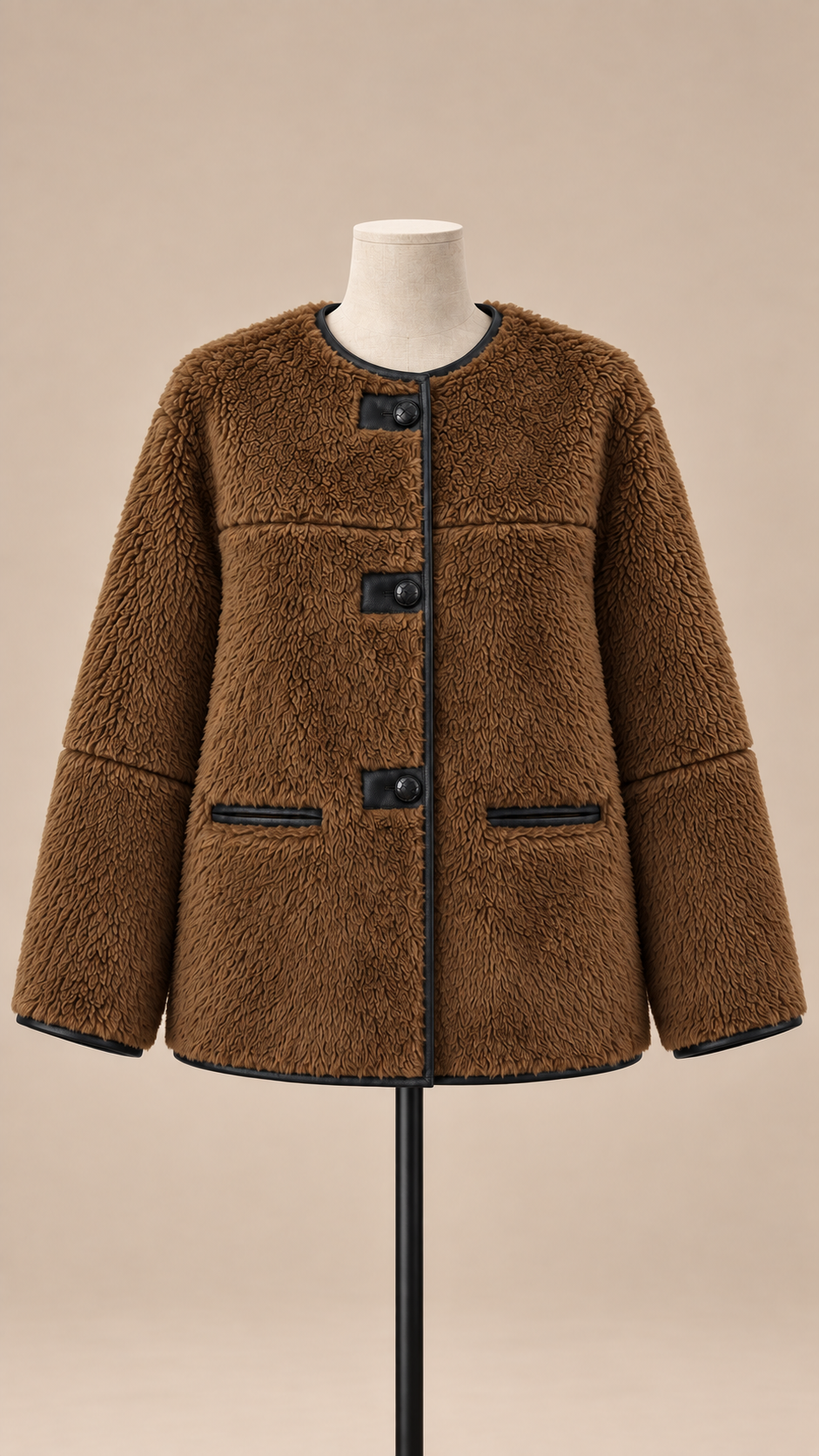 Cordelia Borg Jacket — Brown mannequin front