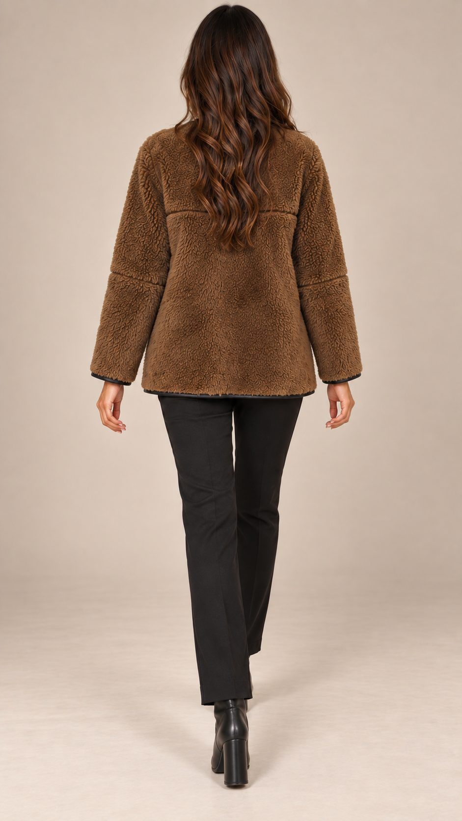 Cordelia Borg Jacket — Brown model back