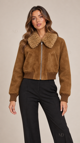 Mara Shearling Bomber Jacket
